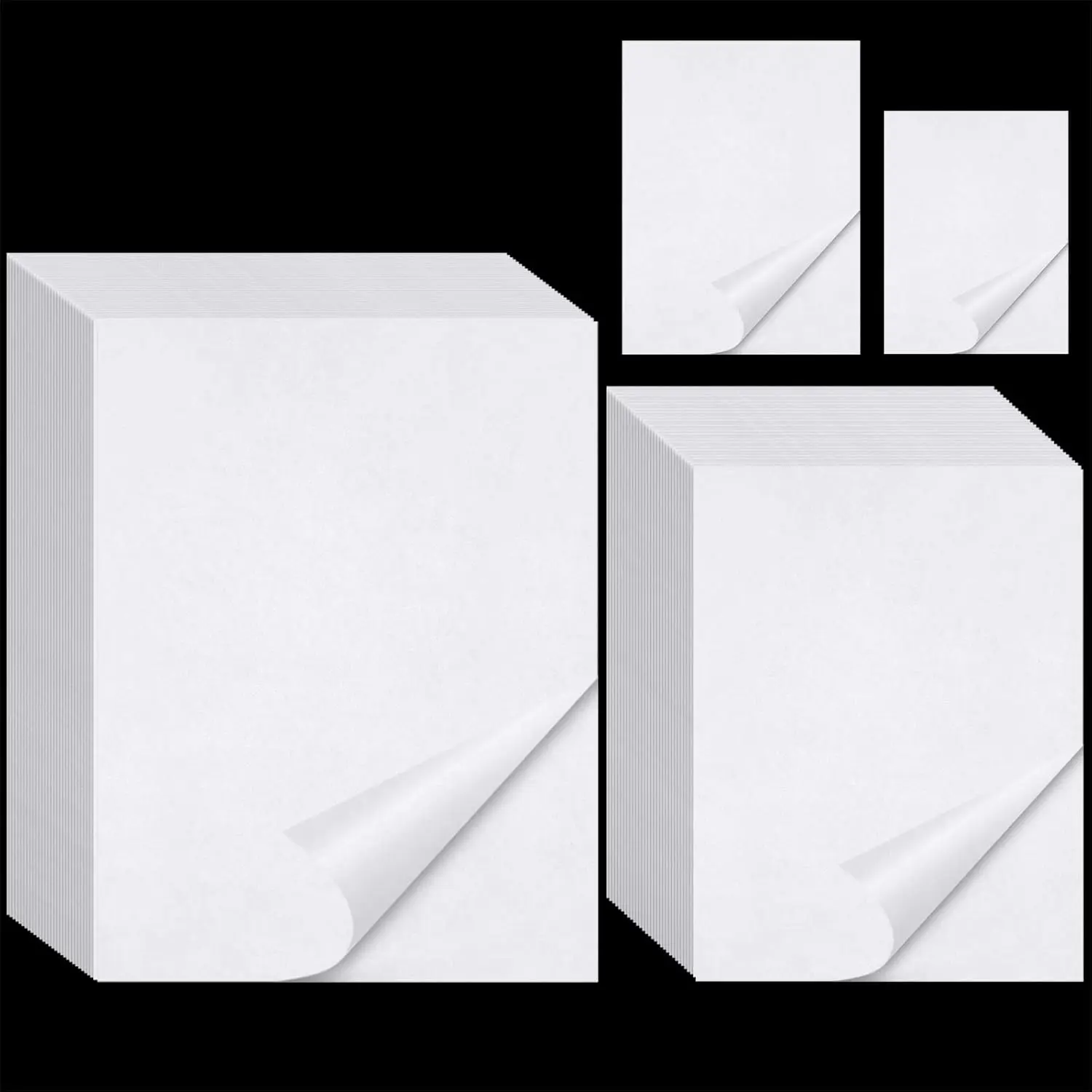 Painting Release Paper 16 x 12 cm and 15 x 10 cm  Art Paper Covering Double-Sided Non-Stick Replacement Cover Sheets Painting Accessories and Tool for Adult (100 Pieces)