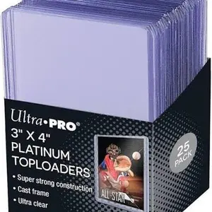 Ultra Pro 3" x 4" Platinum Toploaders 25ct Ultra Clear Cast Frame Super Strong Construction Card Sleeves