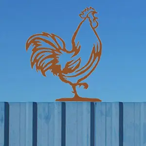 Personalized Metal Rooster Mailbox Topper - Enhance your outdoors. Ideal for home and mailbox decoration.
