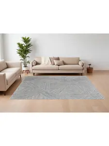 HomeRoots 567023 9x12 ft. Abstract Hand-Woven Oblong Area Rug - Green & Ivory, Large-Format Modern Area Rug, Large-Format Area Rugs, Modern Area Rugs