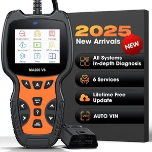 Systems OBD2 Scanner, MA200 V6  Code Reader for   Models of 6 Manufacturing Groups, with 6  Full OBD2 Live Data  Test Diagnostic Scan Tools Lifetime Free Upgrade