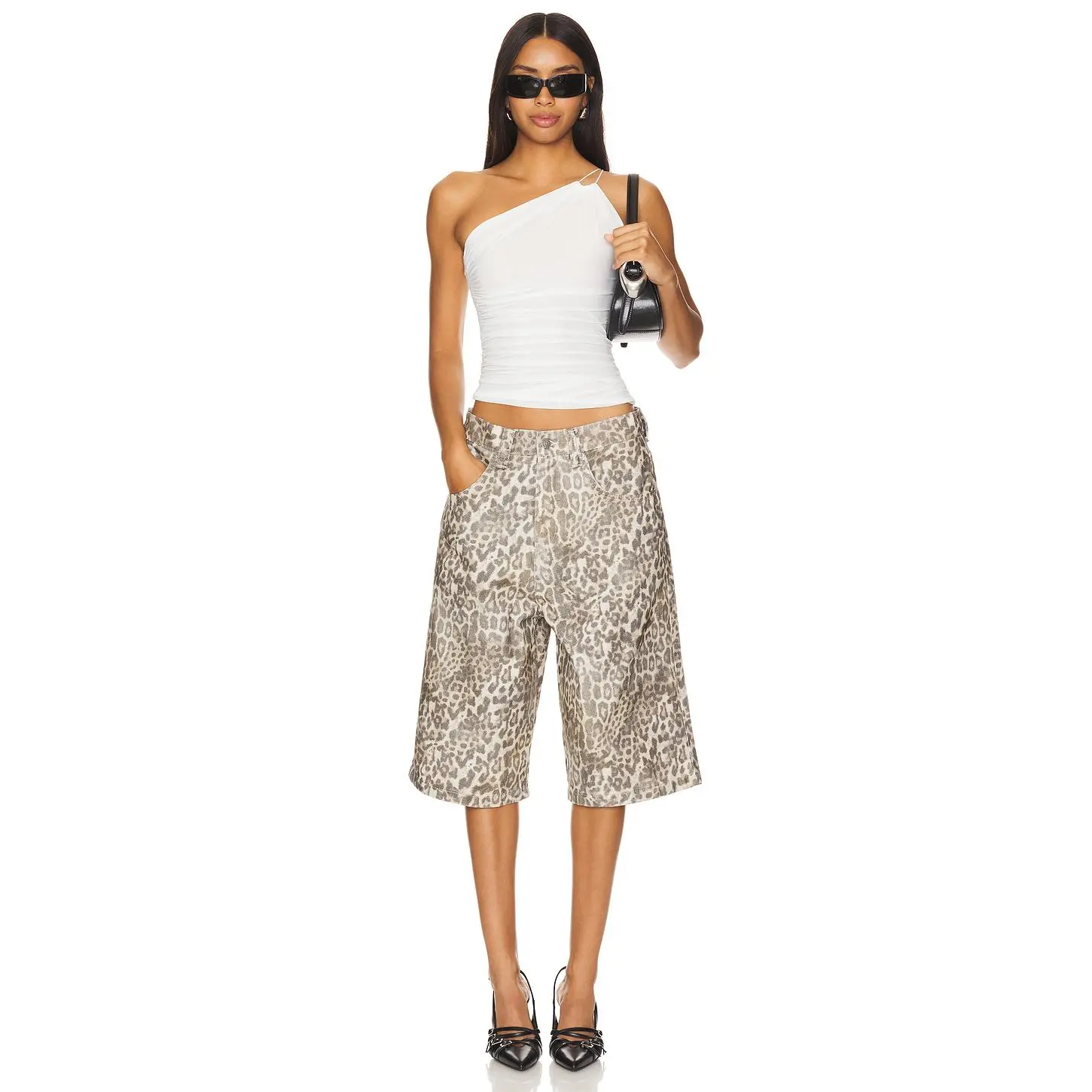 Jaded London Colossus Jorts in Leopard Fade - TikTok Shop
