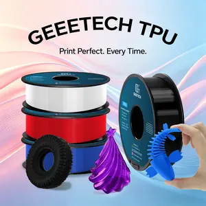 Geeetech TPU 3D Printer Filament, 1.75mm 1KG (2.2lbs) Spool, Shore 95A - Flexible, High Elasticity, ±0.03mm Dimensional Accuracy, Bed Temperature 50°C-70°C, Fits Most FDM Printers