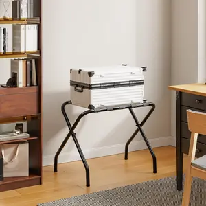 680*400*560MM Portable Metal Luggage Rack Black