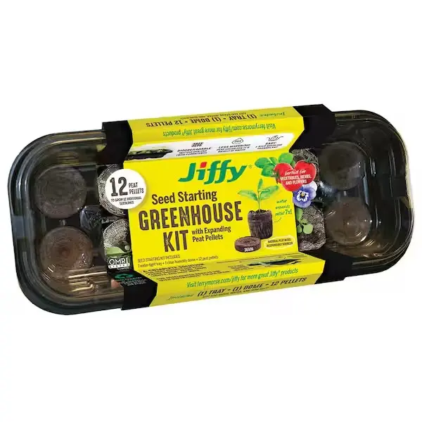 12 Peat Pellet Seed Starting Greenhouse Kit for Beginners & Experienced Gardeners with Complete Solution for Seed Germination