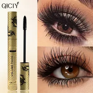 Women Mascara Voluminous Lengthening Mascara Natural Curling Fanning Waterproof Mascara Smudge Proof Sweat Resistant Mascara