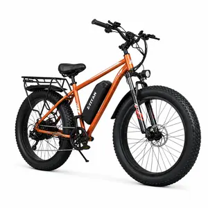 Electric Bike | Peak Power 1000W | Full Suspension | Top Speed 28 MPH  | 48V 15Ah Removable Battery | 2-Seater Design | LED Headlights | 26-Inch All-Terrain Fat Tires | UL 2849 Certified Mountain
