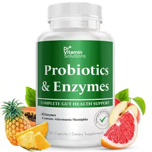 Dr Vitamin Solutions Digestive Enzymes with Prebiotics & Probiotics | Digestive Support for Gut Health, Bloating & Energy | 30 Capsules