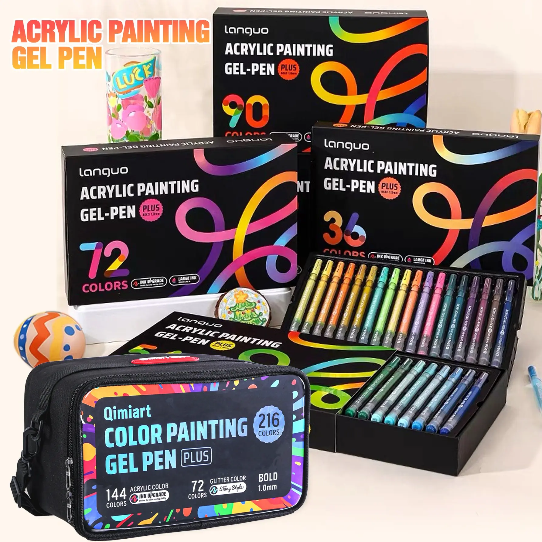 Acrylic Painting Gel Pen Set, Art Drawing Supplies, Acrylic Paint Pens, Multiple Colors Available, Ideal for Artistic Expression & Creative Projects, Enhance Your Creativity, Art Craft Supplies, Crafts Art Supplies