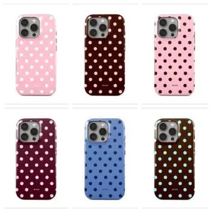 Polka Dot BLUSHI Phone Case For Iphone 17 pro max, SamSung and more Phone Cases Phone Cover Hard Case Tough 2-piece Phone Case