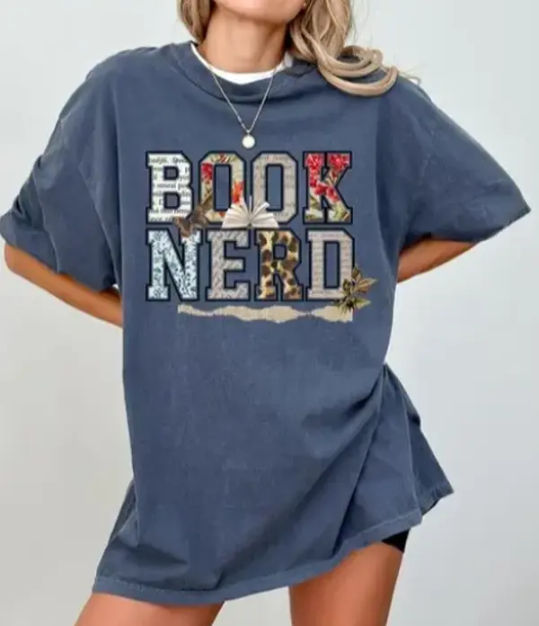 Book Nerd PRINTED Vintage T-shirt Retro Bookish Trendy Lover Retro Tee Trendy For Booktok Librarian Gift Idea Bookish