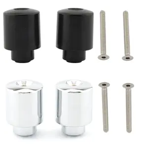 1 Pair ForHonda CBR 600RR 900RR 1000RR 250RR CNC Aluminum Bar End Caps, Anti-Slip Grip Weight, Racing Style Handlebar Plugs