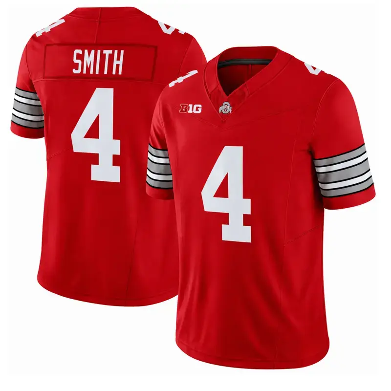 Unisex Ohio State Buckeyes Football Jersey – Player Styles, Scarlet Red White & Gray, Full Team Logo, Game Day Fan Apparel