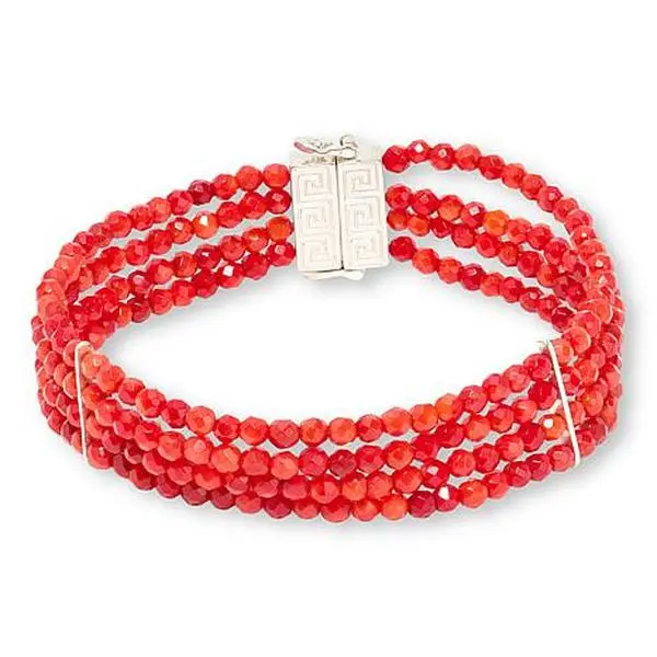 Mine Finds by Jay King Red Sea Bamboo Coral Magnetic 7-1/4" Bracelet