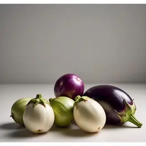 Round Eggplant MIX 3 SEEDS Non-GMO High-Quality Seeds for Culinary Delight & Garden Display by Mai's Family
