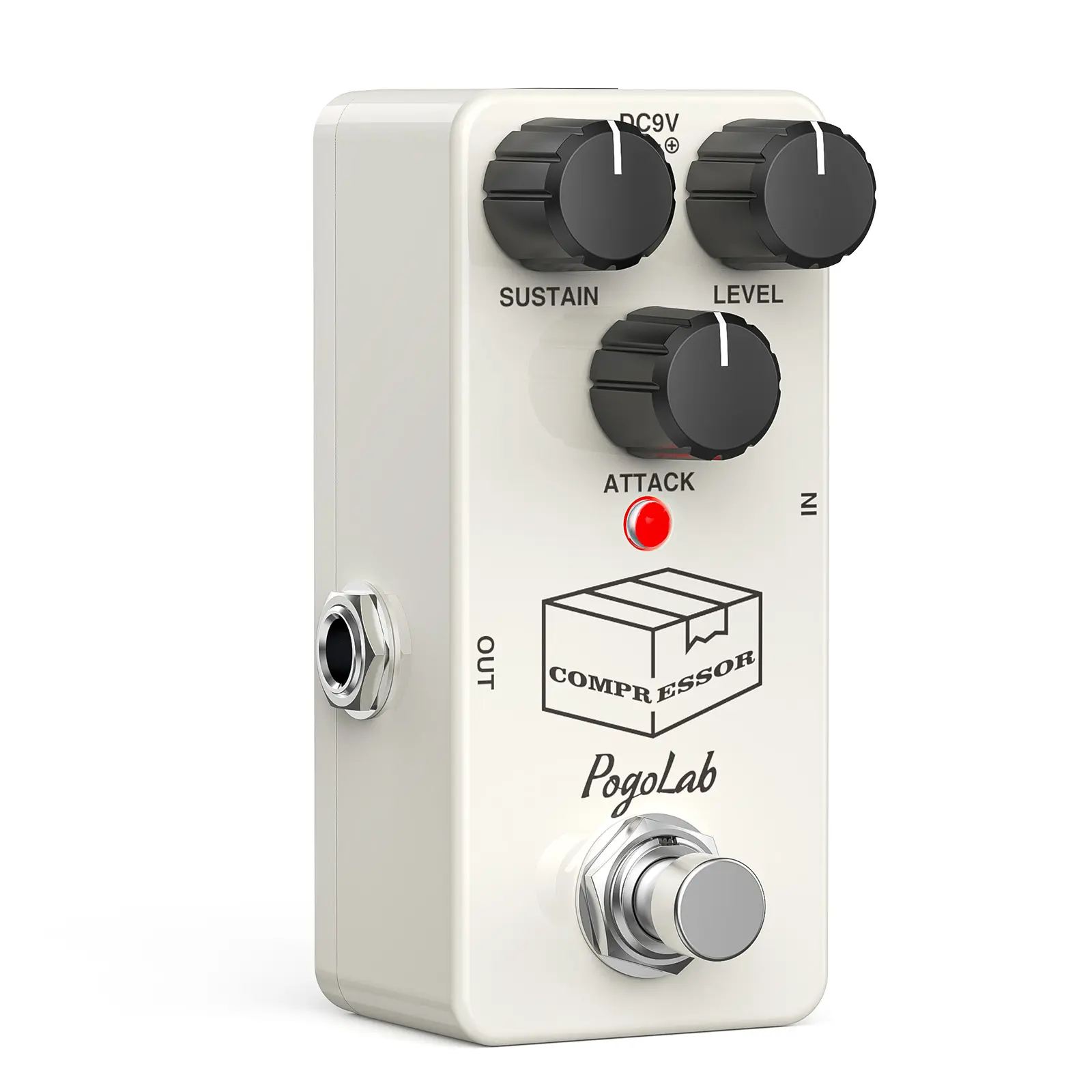 POGOLAB Compressor Guitar Effect Pedal, with True Bypass, Mini Compressor Pedal for Electric Guitar Bass, for Music Lover Boy Girl Friend Gift