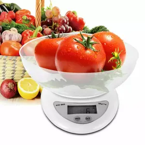LCD Digital Kitchen Scale with Bowl 11LBS Electronic Weight Diet Food Balance - Digital Display, Elegant Design