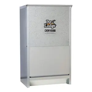 Little Giant Dry Food Automatic Steel Dog Feeder Chow Hound w/ 50 Pound Capacity