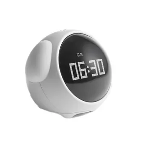 Children's LED Expression Pixel Alarm Clock Smart Night Light Alarm Clock Student Bedside Snooze Digital Mini Alarm Clock