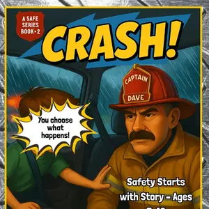 Crash! — Road & Ride Safety Book for Children Ages 7-12 Interactive Pick-Your-Path Decision Book Teaching Kids Safe Choices Parenting Essential Safety Tool Injury Prevention Learning