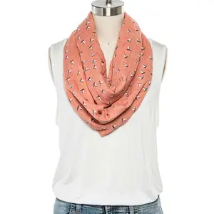 Sailboat Print Cotton Infinity Scarf