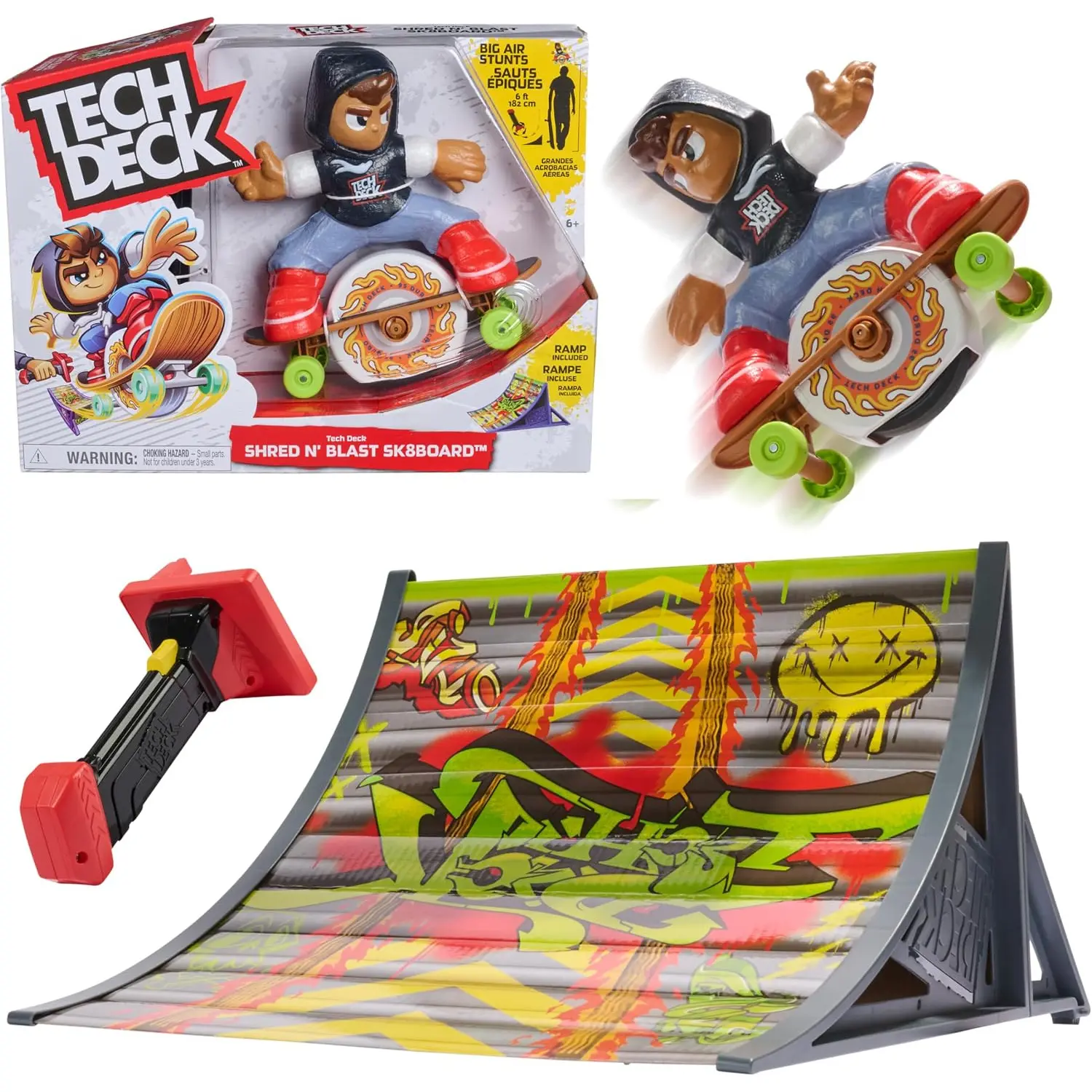 Shred N' Blast Motorized Finger Skateboard Toy