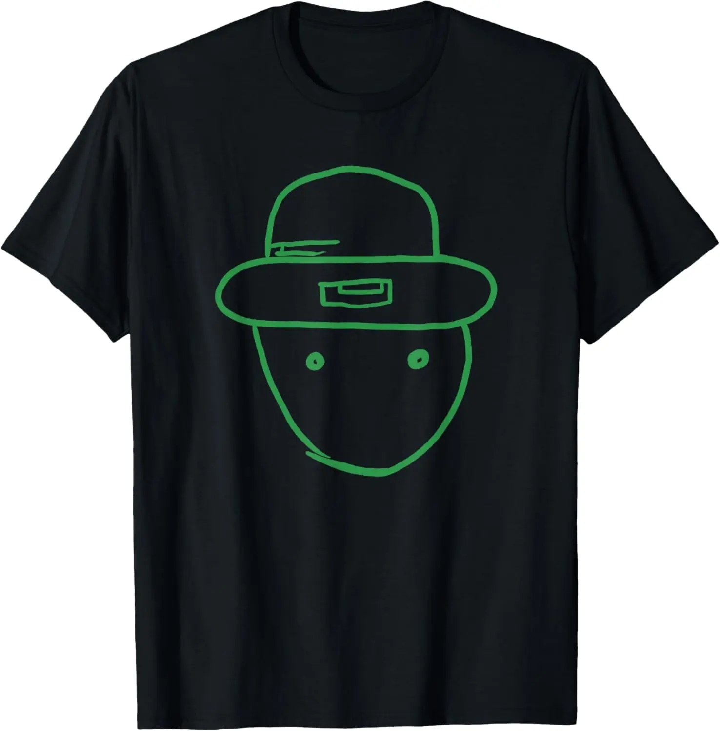 Men's Pure Cotton Casual Fitness Breathable Amateur Leprechaun Sketch Graphic T-Shirt, Menswear Top Gift Option