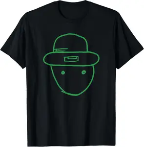 Amateur Leprechaun Sketch T-Shirt Pure Cotton Graphic Tees Menswear Top: Gifts for Men & Women