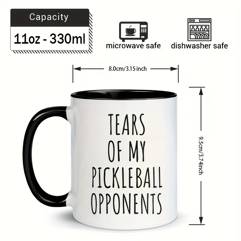 [Funny Pickleball Lover Mug] 11oz Ceramic Funny Double-Sided Design Coffee Mug - Pickleball Lover's Delight - Perfect Gift for Men & Women, Ideal for Birthdays & Holidays