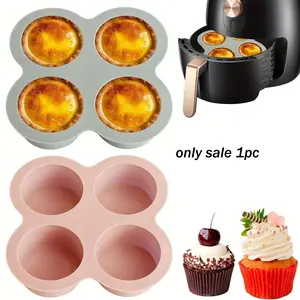 1pc Silicone Muffin Mold, Non-Stick Food-Grade Air Fryer Liner, Essential Air Fryer Accessories for Baking, Silicone Muffin Pan