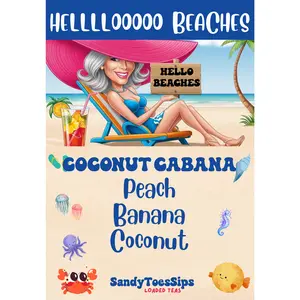 COCONUT CABANA Loaded Tea or Loaded Water  Sugar Free Gluten Free