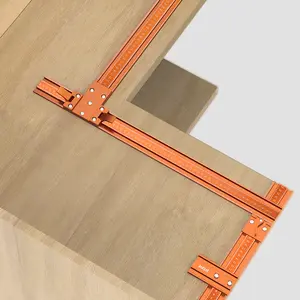 IMBOT Multi-function Crosscut Guide Fence Bracket Aluminum Precision Straight Edge Guide with Rapid Positioning Right Angle Fence for Cut-off Saws & Circular Saws SquareLock Positioning Tool