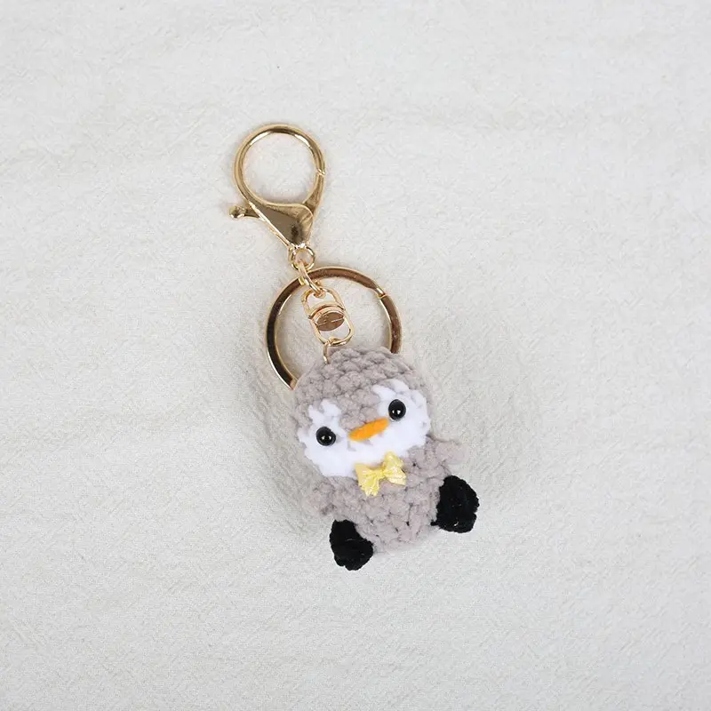 Amigurumi Penguin Keychain, Handmade Crocheted Plush Doll, Kawaii Aesthetic Dainty Bag Charm for Women, Cute Birthday Gift, Dainty Charm, Amigurumi Keychains, 30G
