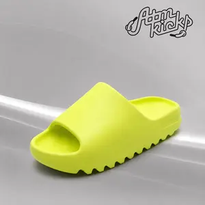 Adidas Yeezy Slide Glow Green (2022) HQ6447 Authentic Shoes Footwear Sneaker Trainer Comfortable Walking Fashion Trending Gift