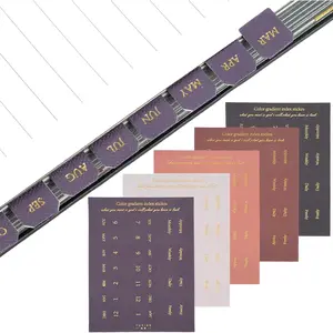 10 Sheets Planner Monthly Tabs, Self Adhesive Tabs Stickers, Planners Index Tabs Calendar Tabs for Planners, Office, Study, Notebook (180 Pcs, 5 Colors)