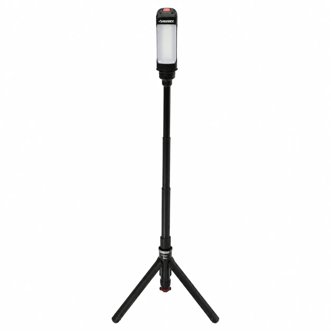 Husky 800-Lumen Rechargeable LED Detachable Tripod Work Light, Magnetic Handheld Light, 32-Inch Extendable Stand, USB-C, Indoor & Outdoor