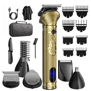 Multifunctional 6 in 1 Hair Trimmer for Men Professional Hair Grooming Kit for Men Shaving Kit for Mustache Body Nose Hair Facial, Electric Razor for Men Cordless Beard Trimmer for Men