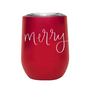 Sweet Water Decor - Merry Metal Wine Tumbler