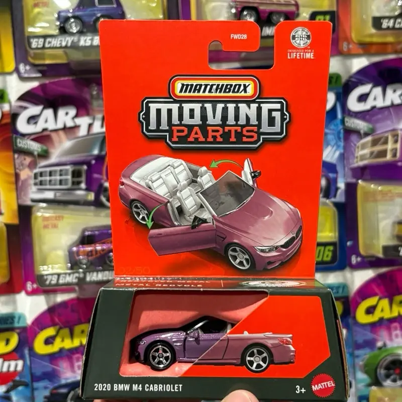 Mbox Moving Parts 2020 BMW M4 Cabriolet diecast car