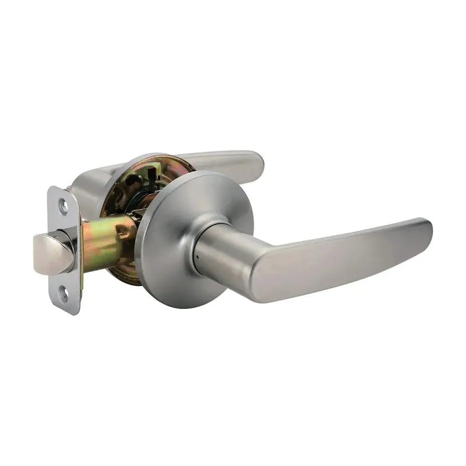 Straight Door Lever Handle, Satin Nickel