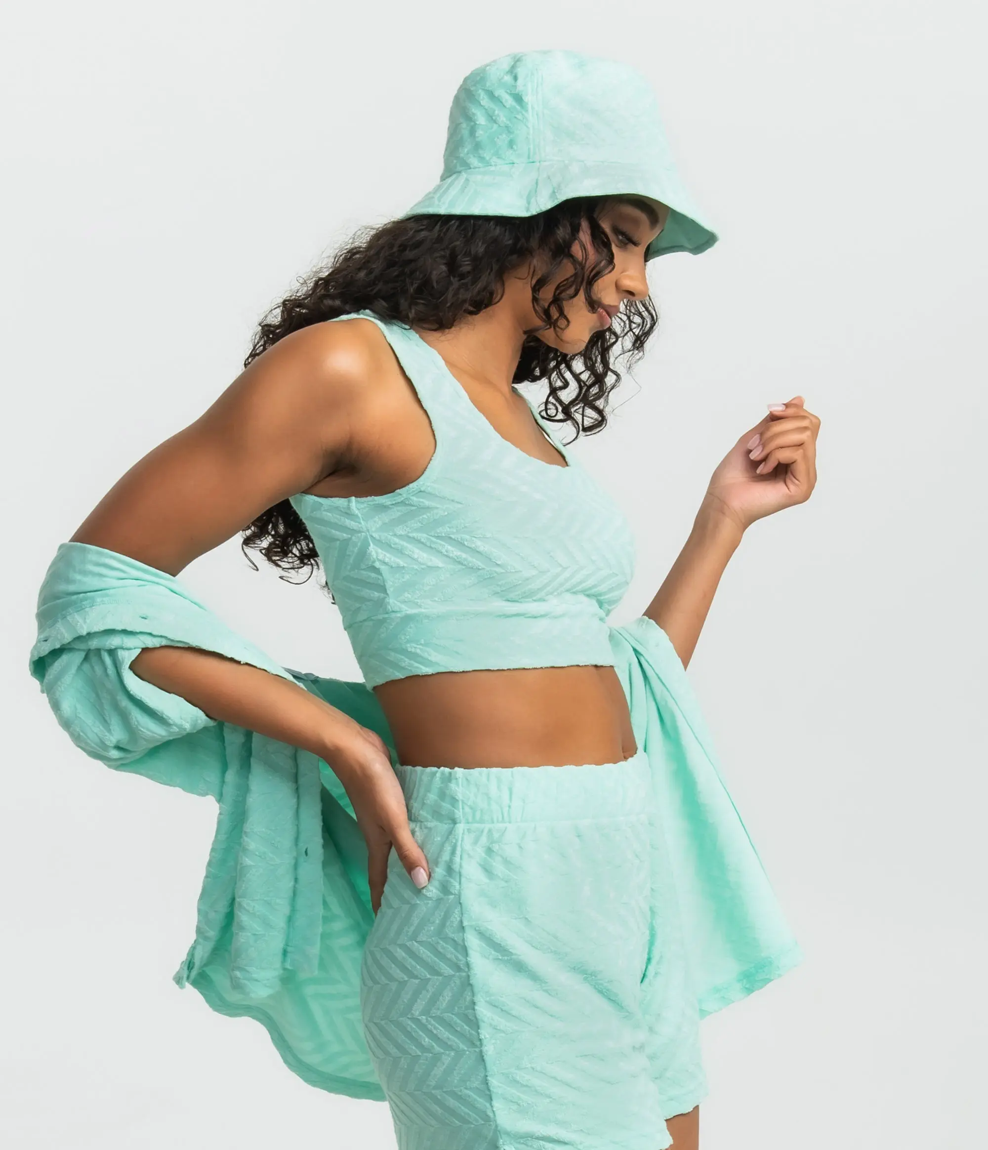 Towel Off Terry Shorts - Paradise