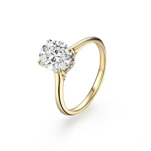 Sparkling 5A Oval Zircon Ring - 14K Gold-Plated Copper Simulated Diamond Luxury Designer Jewelry for Women
