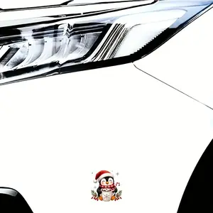1PC Practical Christmas Penguin Decor Car Sticker - For car rear windows, mirrors, suitcases, notebooks. The cute penguin shape decorates cars and daily items. No space, not obtrusive. Adds cozy vibe for holidays, cute daily. Practical and nice-looking!