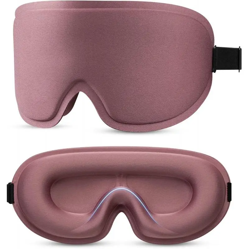 3d Deep Contoured Eye Cover for Sleeping, Adjustable Sleep Mask with Nose Pad Design, Sleeping Mask Strap, Sleep Patches for Eye, Eye Cover Mask for S