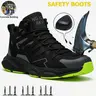Dian Sen Men's Minimalist Mesh Steel Toe Work Boots - Closed-Toe, Casual, Athletic Breathable Safety Footwear with 1100N Pressure Resistance, Anti-Smash, Anti-Puncture, All-Season Comfort, Kevlar Sole, EVA, Abrasive Resistant for Workers