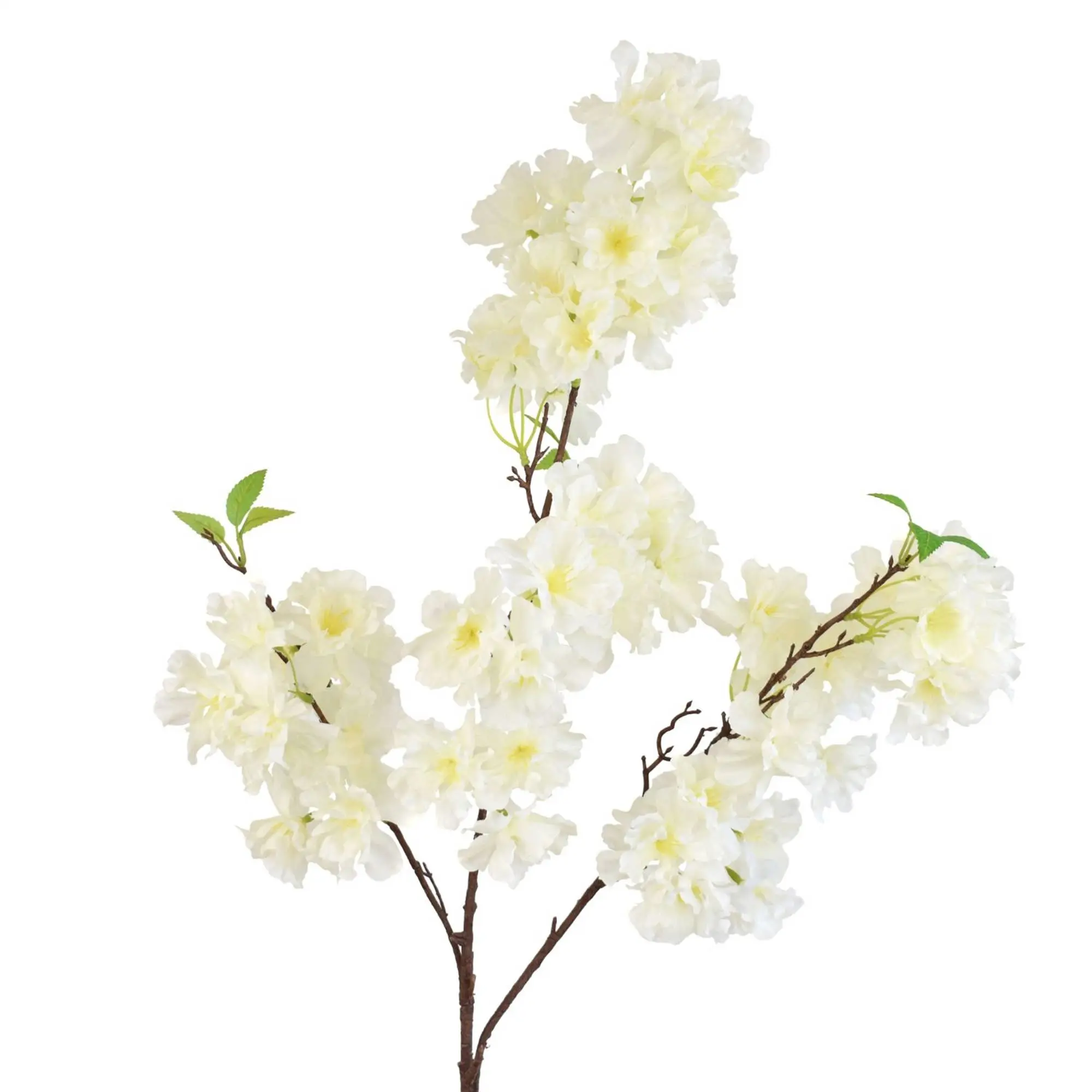42" Artificial Cherry Blossom Branch - Cream Faux Stems
