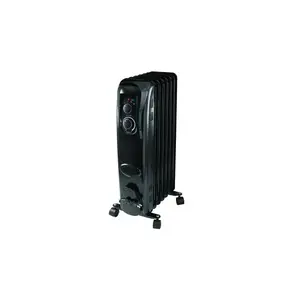 Mainstays Oil Filled Electric Radiant Space Heater, 120V, Indoor, Black