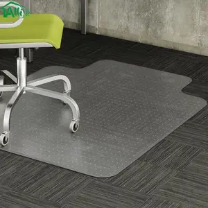 1 PC 48x36in Computer Office Chair Mat - 2mm Thick Non-Slip Carpet - with Edge Guards - Ergonomic Wheel Protector - for Hard Floors Office & Home