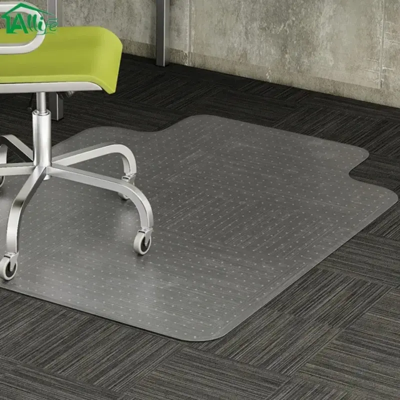 1 PC 48x36in Computer Office Chair Mat - 2mm Thick Non-Slip Carpet - with Edge Guards - Ergonomic Wheel Protector - for Hard Floors Office & Home