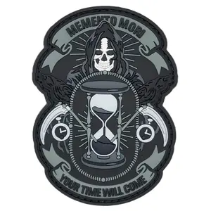 Memento Mori Your Time Will Come Patch [3D-PVC Rubber - Hook Fastener Backing -MM8]